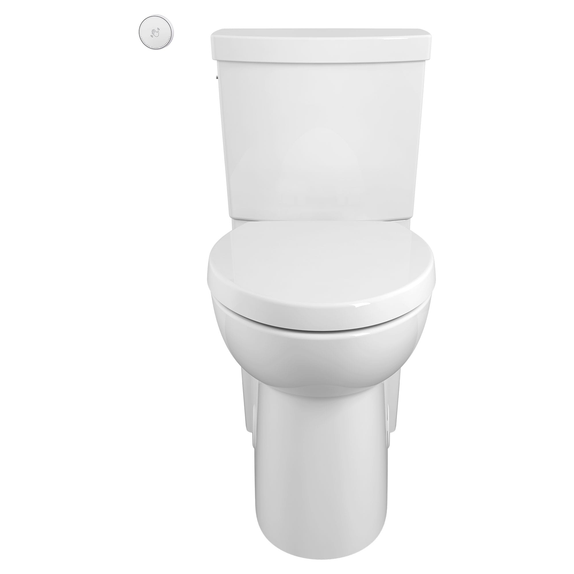 Studio Touchless Skirted Two Piece 128 gpf 48 Lpf Chair Height Elongated Toilet with Seat WHITE